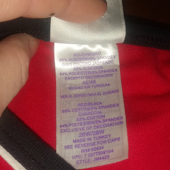 0207 Just My Size Sleeveless Top w/ Built In Bra - Picture 6 of 6